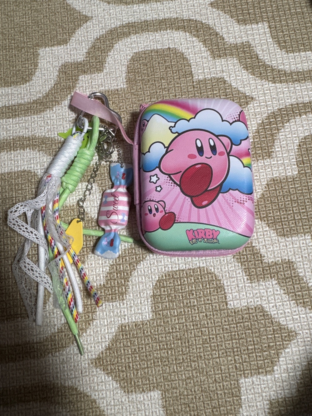 Kirby Bag charm Keychain Pouch with Charms